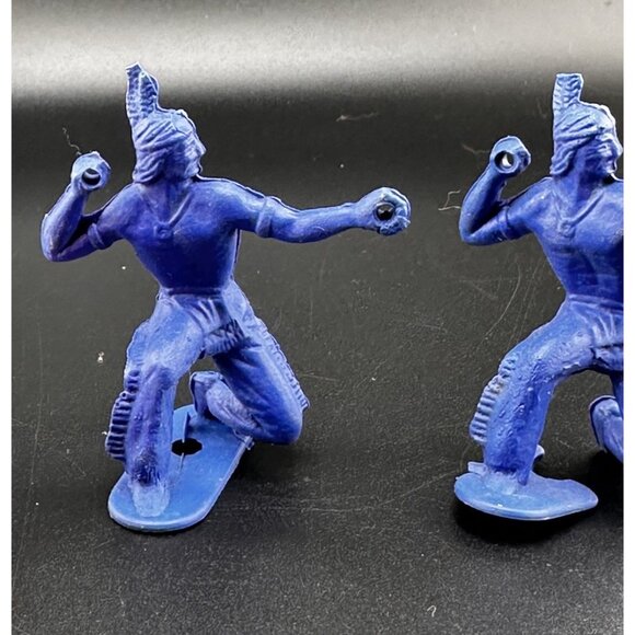 3 Vtg 1950S 60s Daniel Boone Blue Red Native American Indians Western Tim Mee - Picture 3 of 9